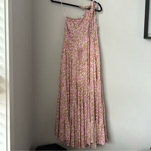 Olivaceous One-Shoulder Maxi Dress